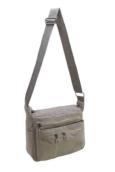 Baginn Klinkır Geantă Messenger pentru damă, cu buzunare multiple, curea încrucișată 25*20 cm, geantă de umăr de zi cu zi, ușoară, cremă