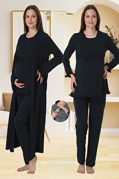 Puerpera Effortt Maternity and Maternity Pajamas Set - Hidden Nursing Feature...