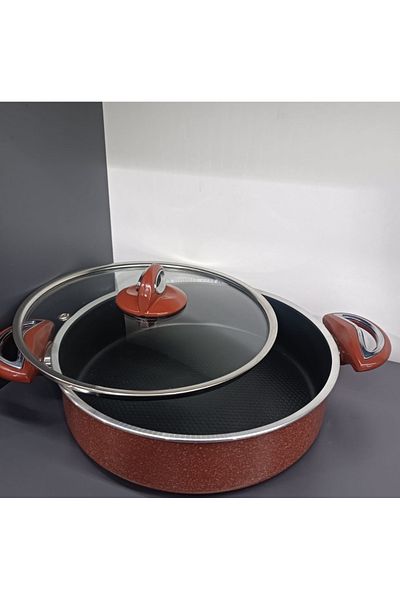 MORMAVİ 28cm Granite Crown Titan Basic Cookware - Carniyarik, Rice and Fountain Set