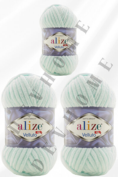 devhome Alize Velluto Velvet Hand Knitting Rope Cardigan Booties Home Boots Scarf Hat Blanket Slippers 3 Pieces