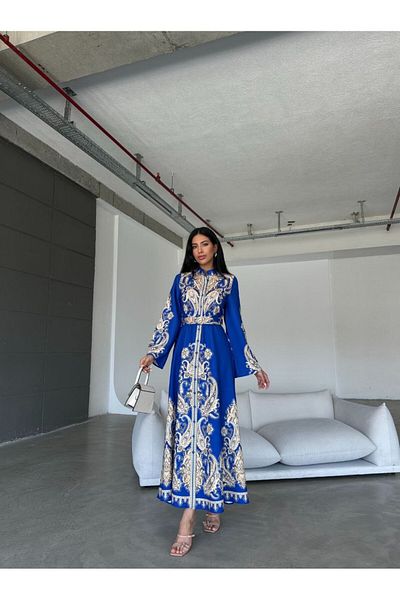 suphias Imported Babel Fabric Dress (Belt Included)