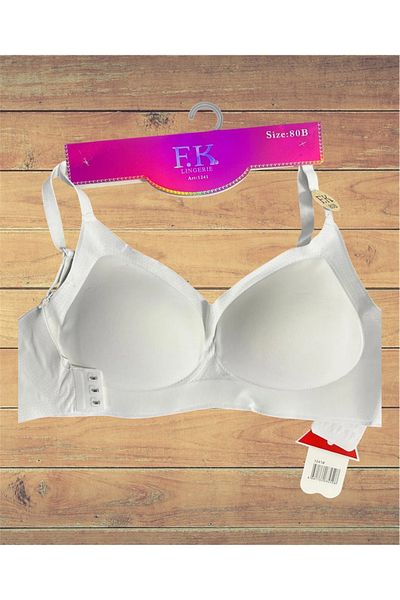 F.K Laser Cut No Underwire Sponge Removable Black Bra 1241