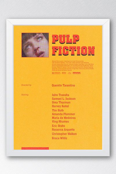 Saturn Pictură înrămată Pulp Fiction - Pictură cu poster roman Fim ieftină