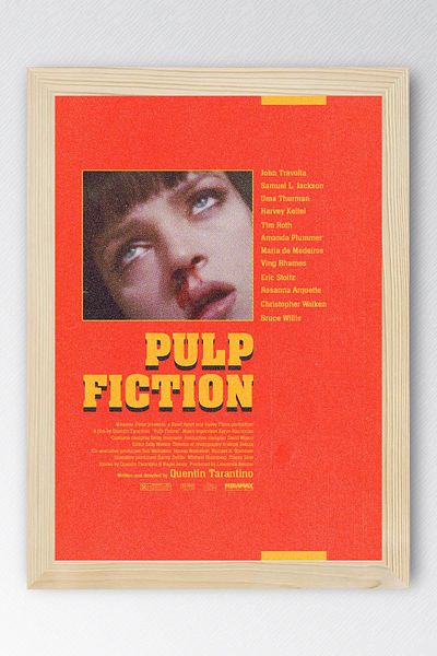 Saturn Pulp Fiction Framed Painting - Cheap Novel Fim Poster Painting