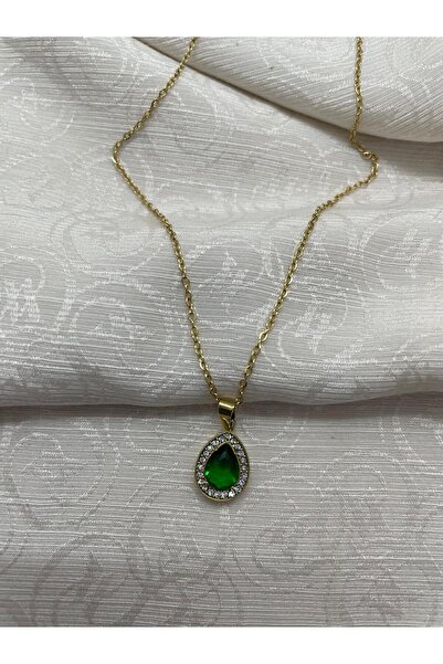 ALFA AKSESUAR 03 316L zirkon taş detaylı kararmaz çelik kolye