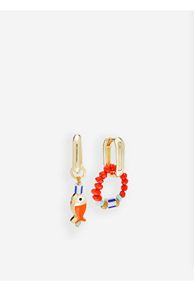 Arzen BALIK KIRMIZI TAŞLI KÜPE