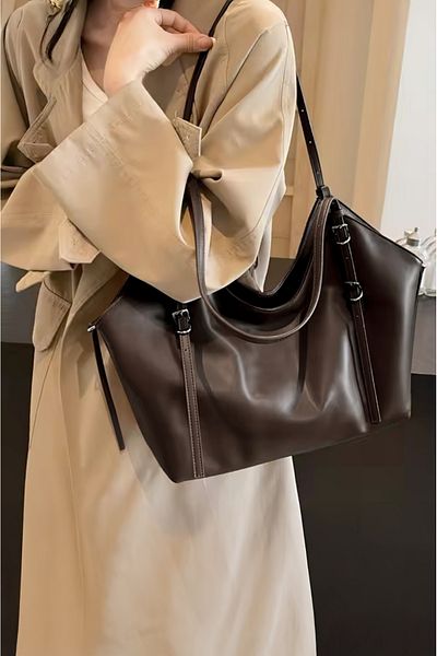 Rimense Women's Brown Faux Leather Hand and Shoulder Bag