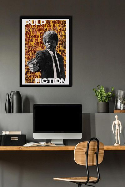 Saturn Ζωγραφική με κορνίζα Pulp Fiction - Φτηνή ζωγραφική με αφίσα μυθιστορήματος