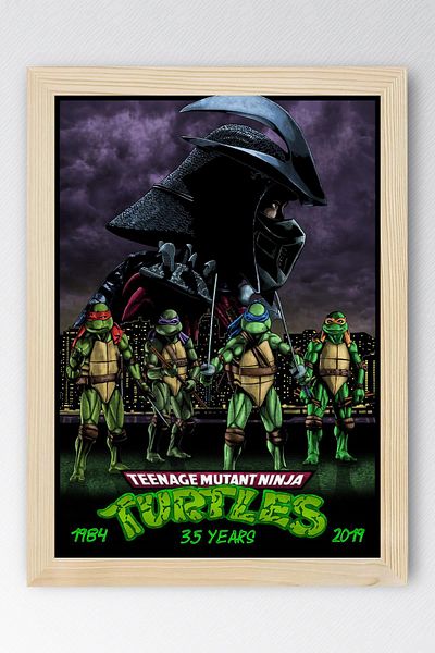 Saturn Ζωγραφική με κορνίζα Ninja Turtles - Ζωγραφική αφίσας ταινίας Teenage Mutant Ninja Turtles