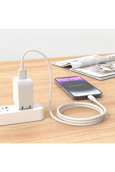 porodo Usb A To Lightning Pvc Cable 3M - White