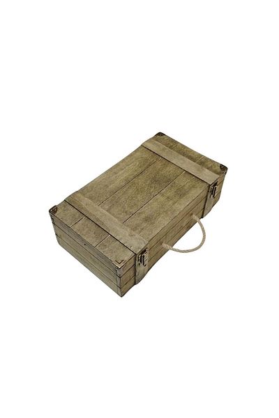 t tun's woods Wine Bottle Box 2 Pieces Wooden Handmade Natural Wooden Gift ''39cm X 24cm'' ''height 12cm''