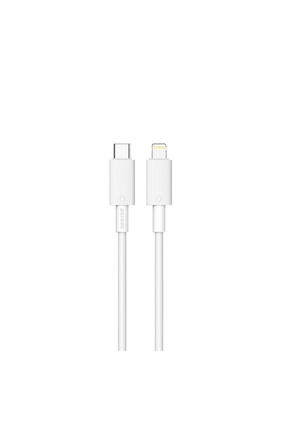 porodo Type-C To Lightning Pvc Cable 1.2M - White