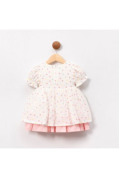 ministok Kayla Girl's Dress with Bow and Polka Dot