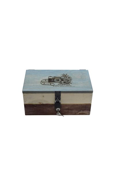 t tun's woods Memory Box, Photo Box, Retro Wooden Box 24cm X 14cm Width 11cm Height Handmade