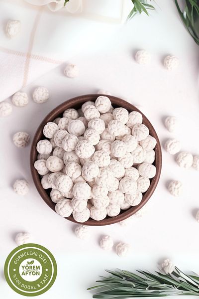Gülçehre Glucose-Free White Chickpeas Sugar from the Court of Cork - Double Size Roasted |   200Gr