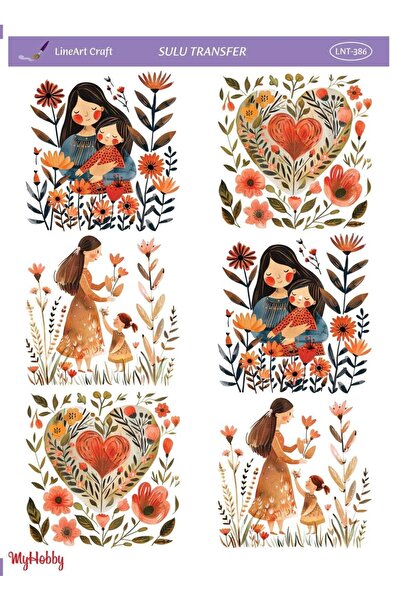 LİNEART Lineart Sulu Transfer LNT386 25x35cm, Dekopaj