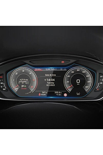 Mobilite لأودي A8 2023-2024 نموذج عجلة القيادة الخلفية لوحة العدادات متوافق مع 9H نانو حامي الشاشة