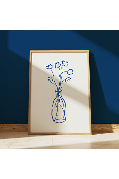 DES VU PRINT Vazo Çiçek Temalı Çerçevesiz Poster