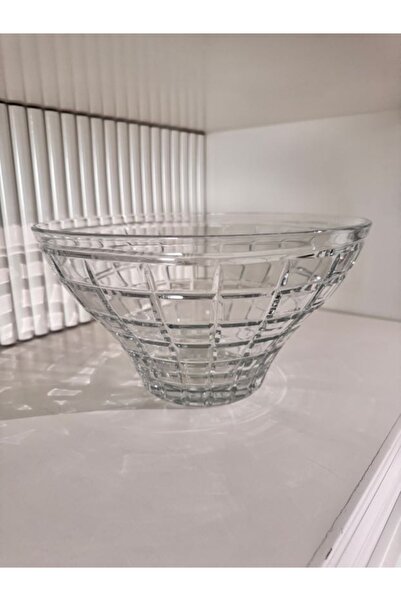dekorasyon garajı Kristal Kesme Cam Salata Kasesi Ophella 26 Cm