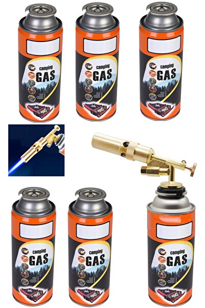 Depolife Tamirci Kaynak Şalama Pürmüz Yüksek Alevli Çakmak Metal Kafa Pürmüs 5li Kamp Gazı Çakmaklı Torch Set