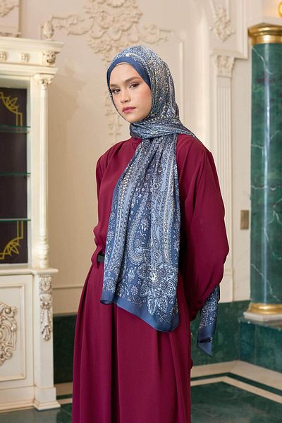 İpekhan Σάλι Indigo Indian Voile - 5009-05