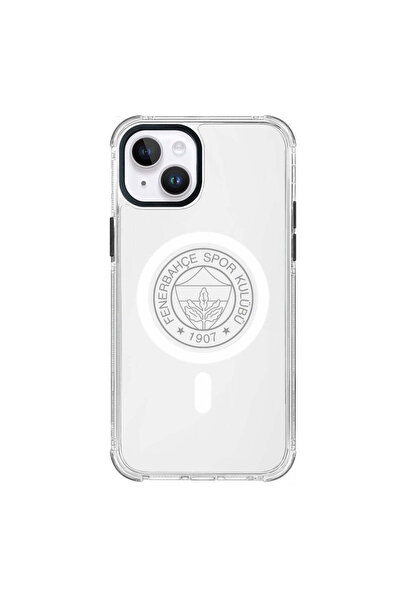 Fenerbahçe iPhone 14 Uyumlu Fenerbahçe Magsafe Monochrome Logo Şeffaf Telefon...
