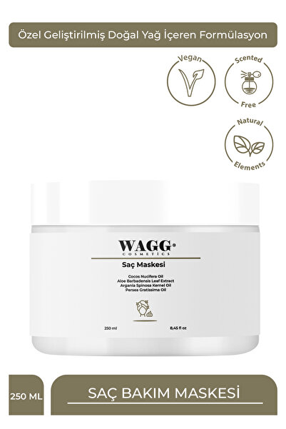 WAGG Cosmetics Tüm saç tipleri için onarıcı ve besleyici saç maskesi 250ML