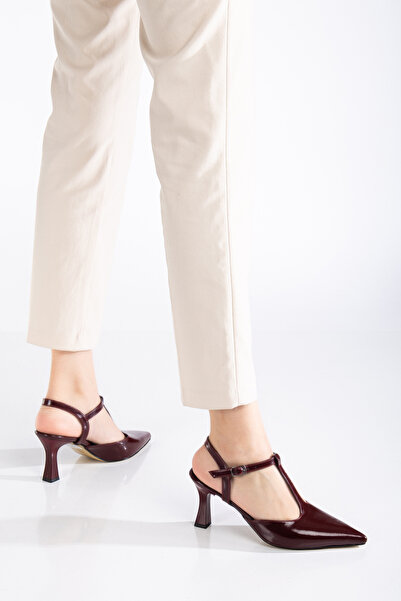 ESPEDA حذاء نسائي بكعب جلد لامع مقاس 7 سم