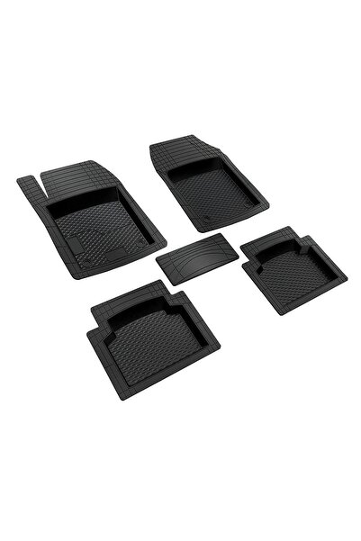 TEAMCAR Tofaş Şahin Ekstra Havuzlu Kauçuk Paspas Siyah Universal