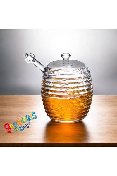 Madame Coco Lorenzo Glass Honey Jar with Spoon - 240ml