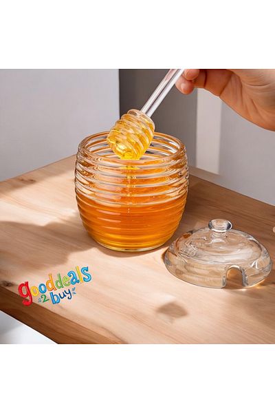 Madame Coco Lorenzo Glass Honey Jar with Spoon - 240ml