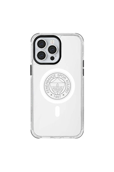 Fenerbahçe iPhone 14 Pro Max Uyumlu Fenerbahçe Magsafe Monochrome Logo Şeffaf...