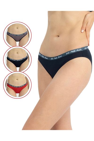 U.S. Polo Assn. Slip Nova din bumbac din 3 piese pentru femei - MER.6.GJ.J6.777.4.QX.El2.W8.YDD
