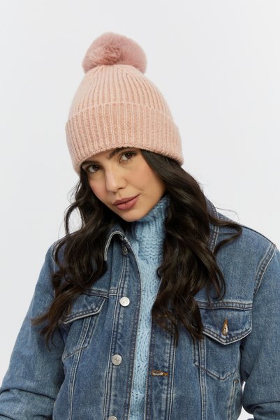 SOFT AKSESUAR PONPONED BEANIE