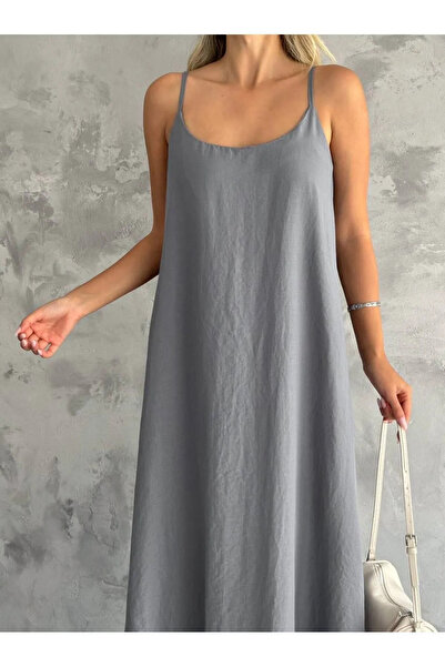 02Lady Fashion Βαμβακερό Φόρεμα Casual Poplin με λουράκι