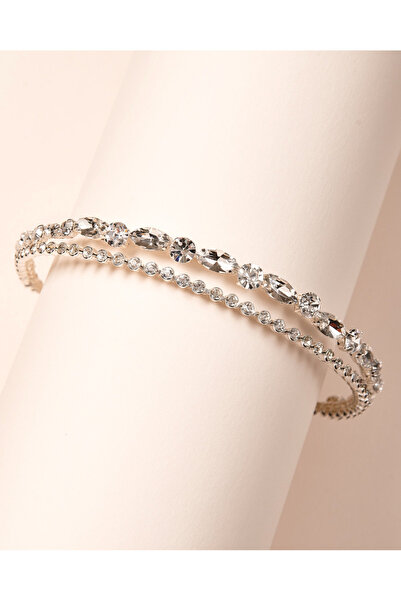 CSR AKSESUAR Gümüş İncili & Zirkon Taşlı Özel Gün Gelin Tacı