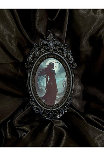 Milo Art El Yapımı Lacivert Eskitmeli Vintage Beton Çerçeve (camsız )