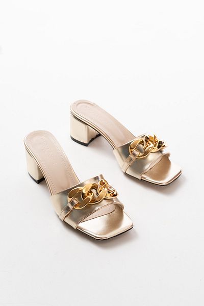 marinarosse Women's Bella Gold Chain Buckle Detailed Slippers