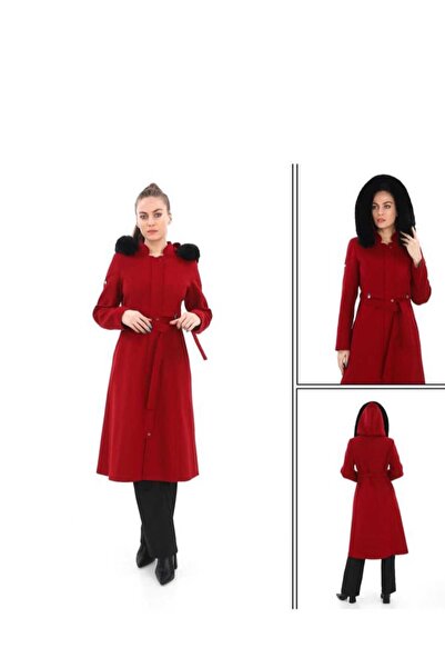 ESİN GİYİM Zarif Kürk Detaylı Kaban