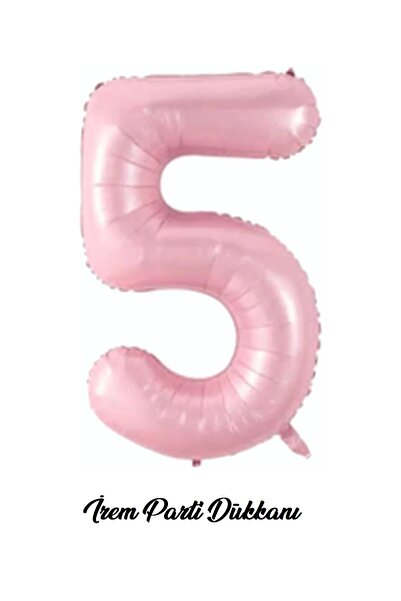 İrem Parti Dükkanı بالون أرقام وردي 5 سنوات 76 سم 34 بوصة