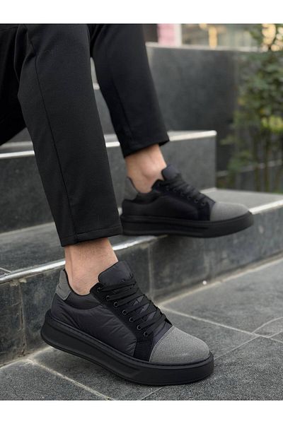 BOA Kb X46 Black Gray High Black Sole Casual Sneakers