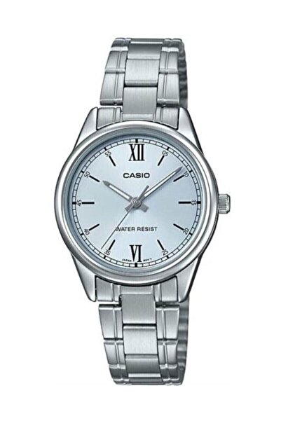 Casio Kadranı Mavi Kordonu Gümüş Renk Garantili Kadın Kol Saati