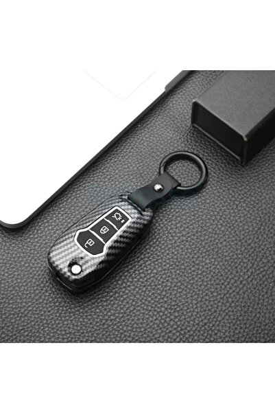 bigkey Θήκη από άνθρακα συμβατή με τηλεχειριστήριο Ford Focus 2019 + Πάνω από...