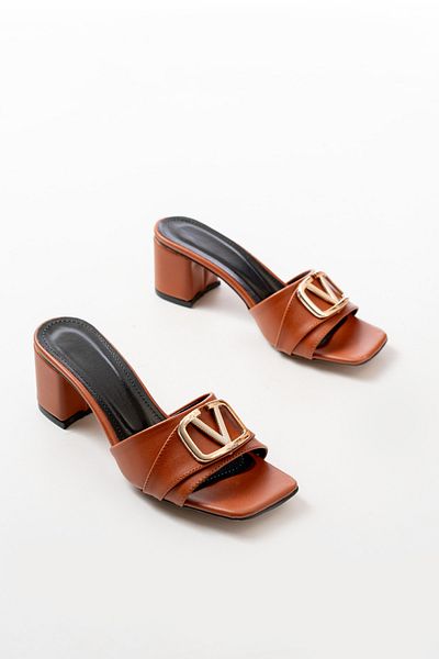 marinarosse Women's Bonita Tan Heeled Slippers
