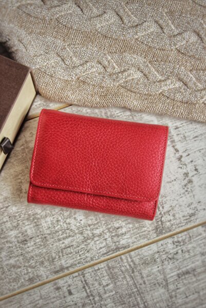 MAT CRAFT Red Genuine Leather Women's Wallet |   Longslive, Multi-Compartment, Plenty of Card Holders |   Valentines Day Gift