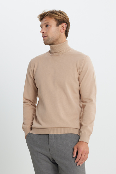 ALTINYILDIZ CLASSICS Pulover de bază din bumbac, cu croială standard, cu croială obișnuită