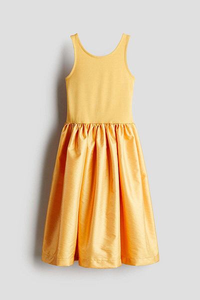 H&M Satin-skirt jersey dress