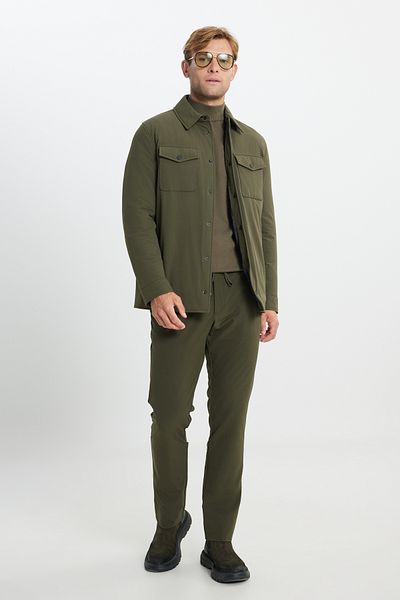 ALTINYILDIZ CLASSICS Ανδρικό πουκάμισο με μπουφάν Khaki - Standard Fit, με τσέπη