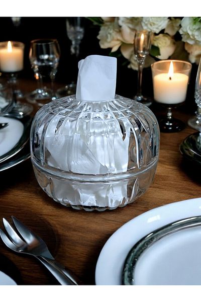 AYZ HOME Crystal Glass Handmade Design Napkin Holder/Invitation -Organization-Wedding -Engagement Napkin Holder