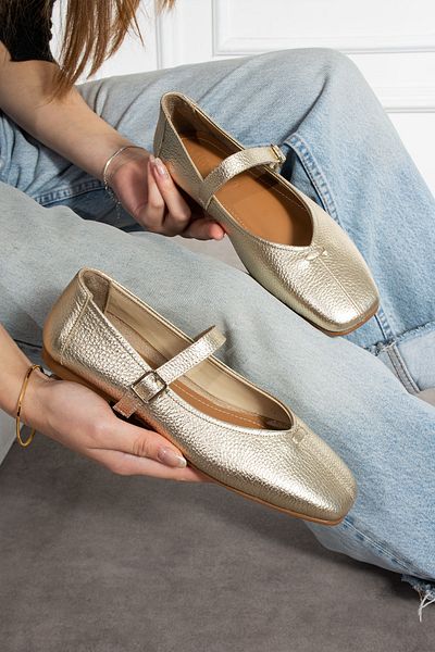 Mio Styllo LILY csatos részletes valódi bőr luxus női balerinák